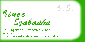 vince szabadka business card